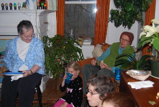 Claire with young Claire and Cyndy Prozzo Easter 2009 at Majors' in Westminster West.